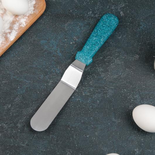 Лопатка - палетка изогнутая 10х3 см Космос пластиковая ручка