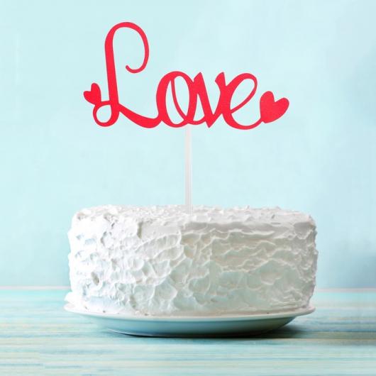 Топпер Love, цвет красный 