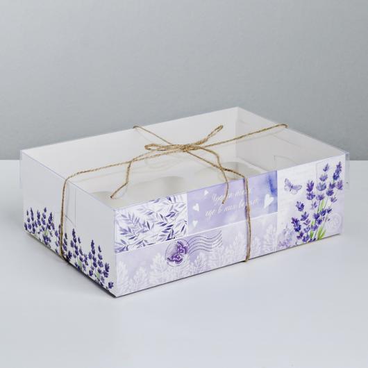 Коробка для 6 капкейков «Чудеса там, где в них верят», 23 × 16 × 7.5 см