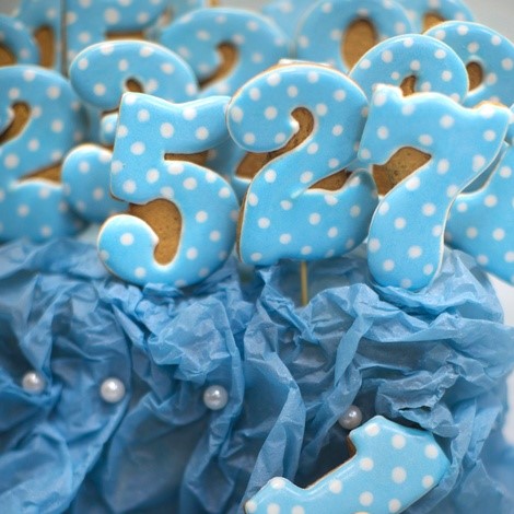 Пряник 7 голубой