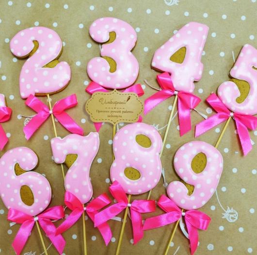 Пряник 7 розовый