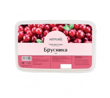 Пюре Artpuree брусника 1 кг замороженное