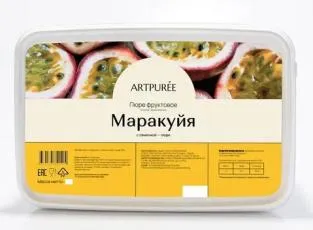 Пюре Artpuree маракуйя с семечкой без сахара 1 кг замороженное